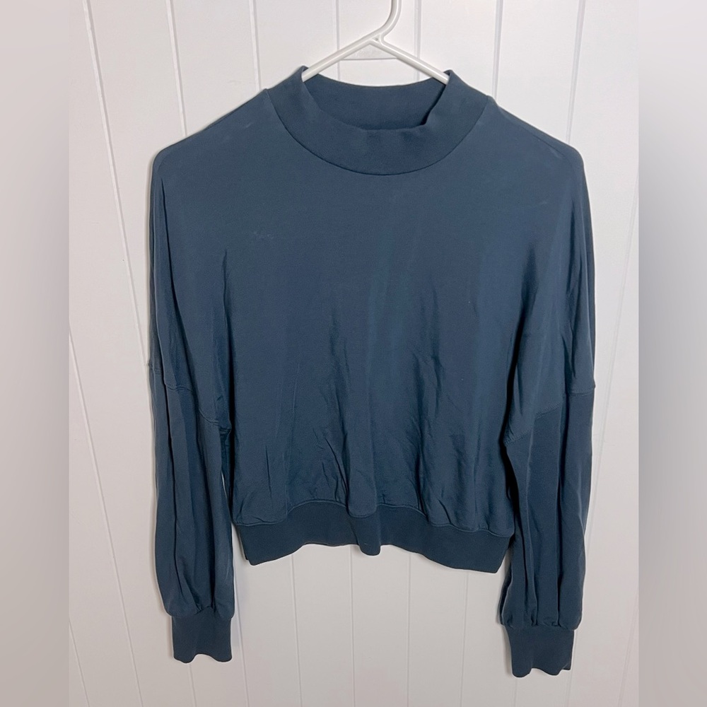 Fabletics Dark Teal Mock-Neck Pull-Over Size M - image 1